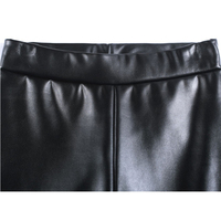 BGTEEVER wiosna jesień zima miękkie PU skórzane spodnie kobiety aksamitne spodnie ciepłe Stretch spodnie skinny fit ołówek skórzane legginsy 5